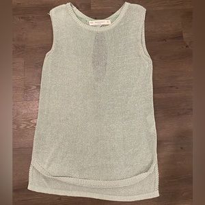 Zara Sleeveless Knit Sweater Green Size Medium